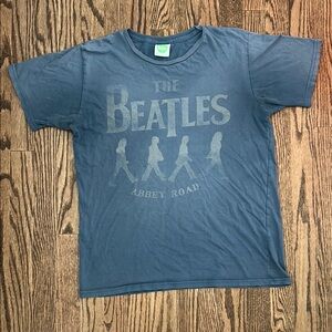 The Beatles Blue Vintage Graphic Short Sleeve Tee